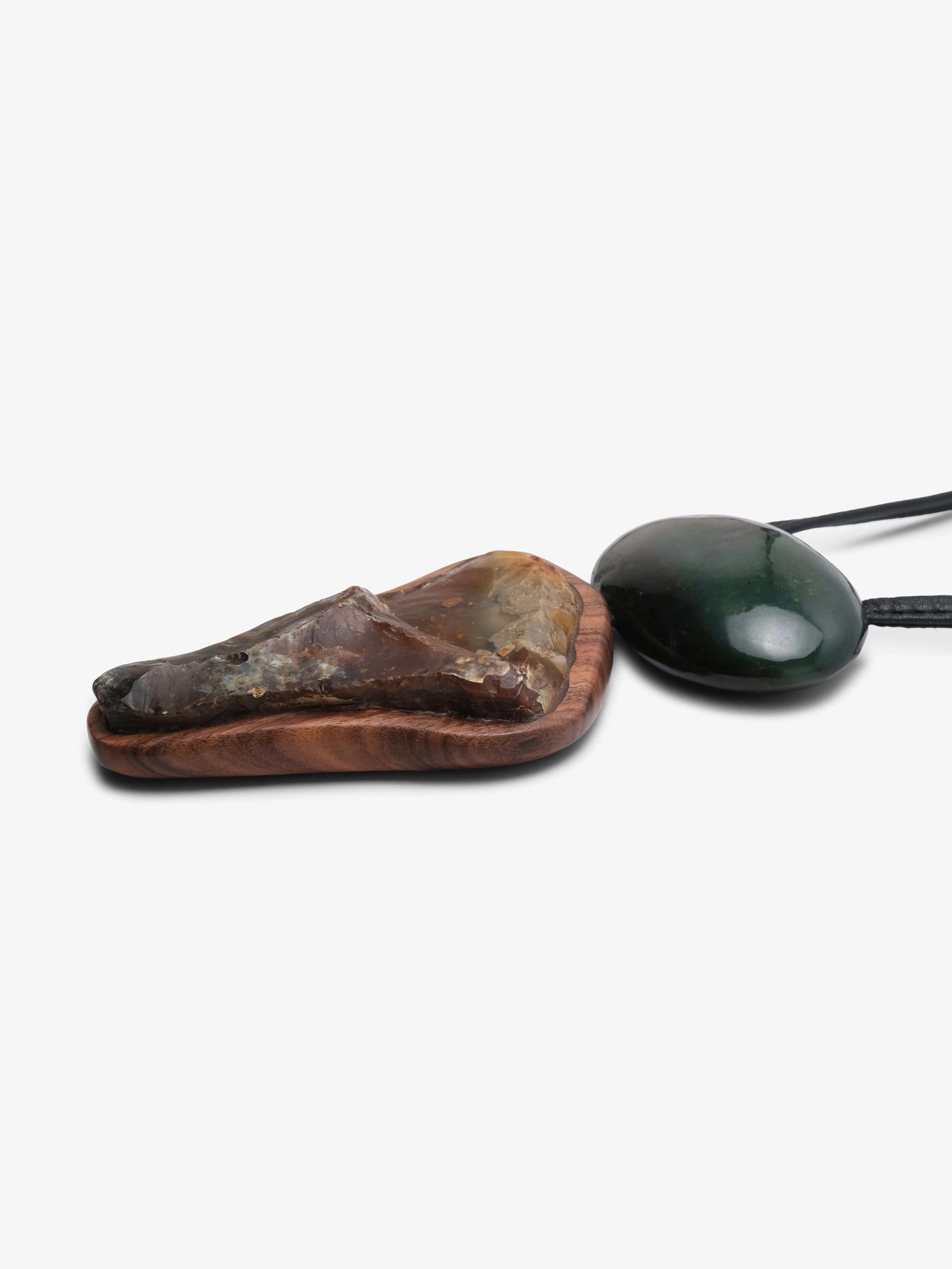 Pendant: nephrite, flint, walnut sold by Monies product image thumbnail 4