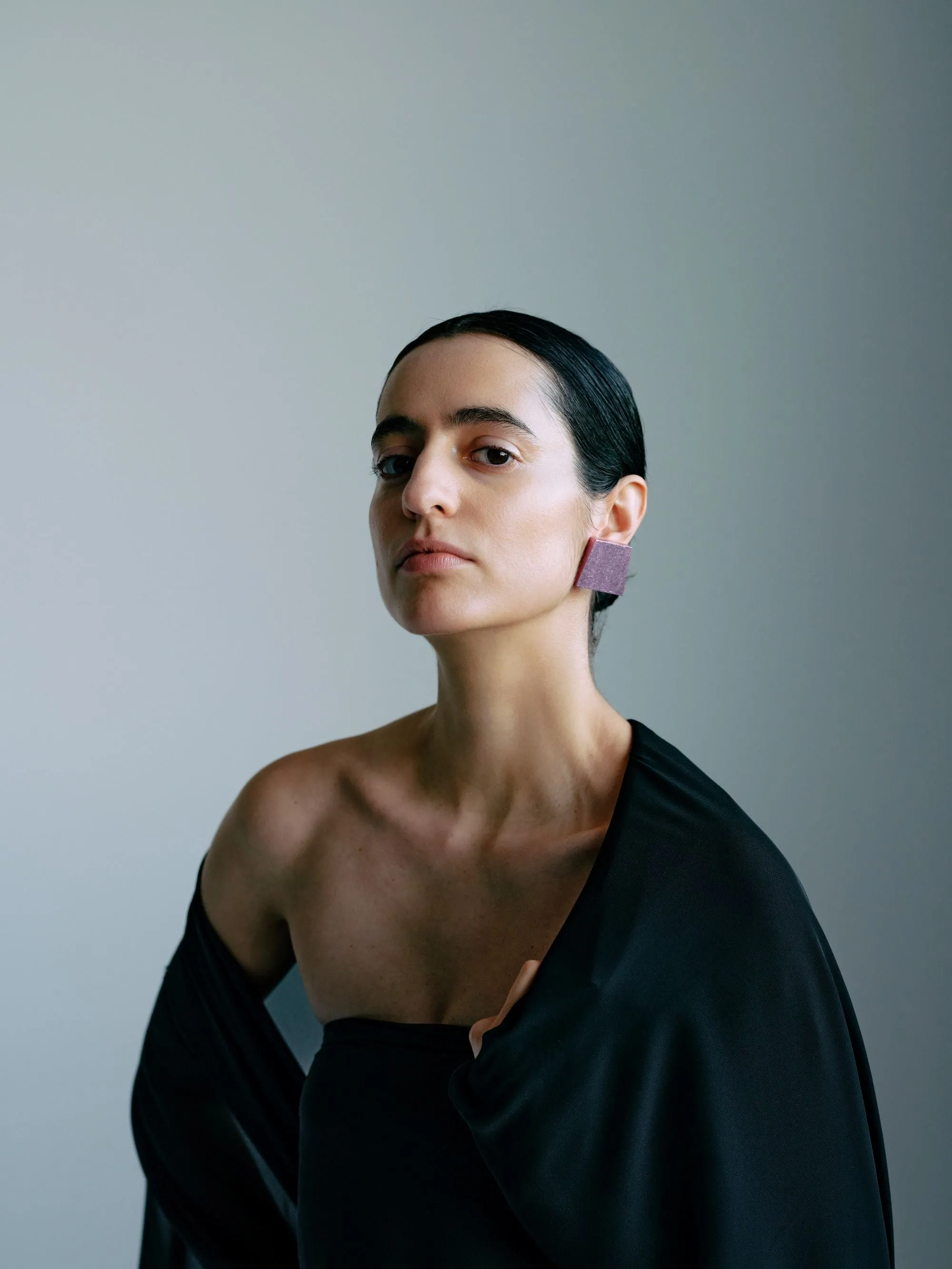 Zuke earrings: acacia, pink foil sold by Monies product image thumbnail 2