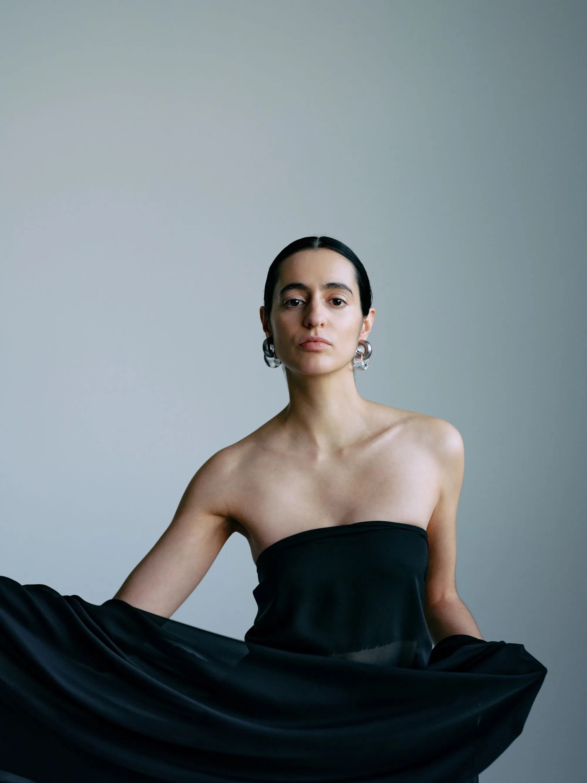 Havana earrings: greencast acrylic, silverfoil sold by Monies product image thumbnail 2