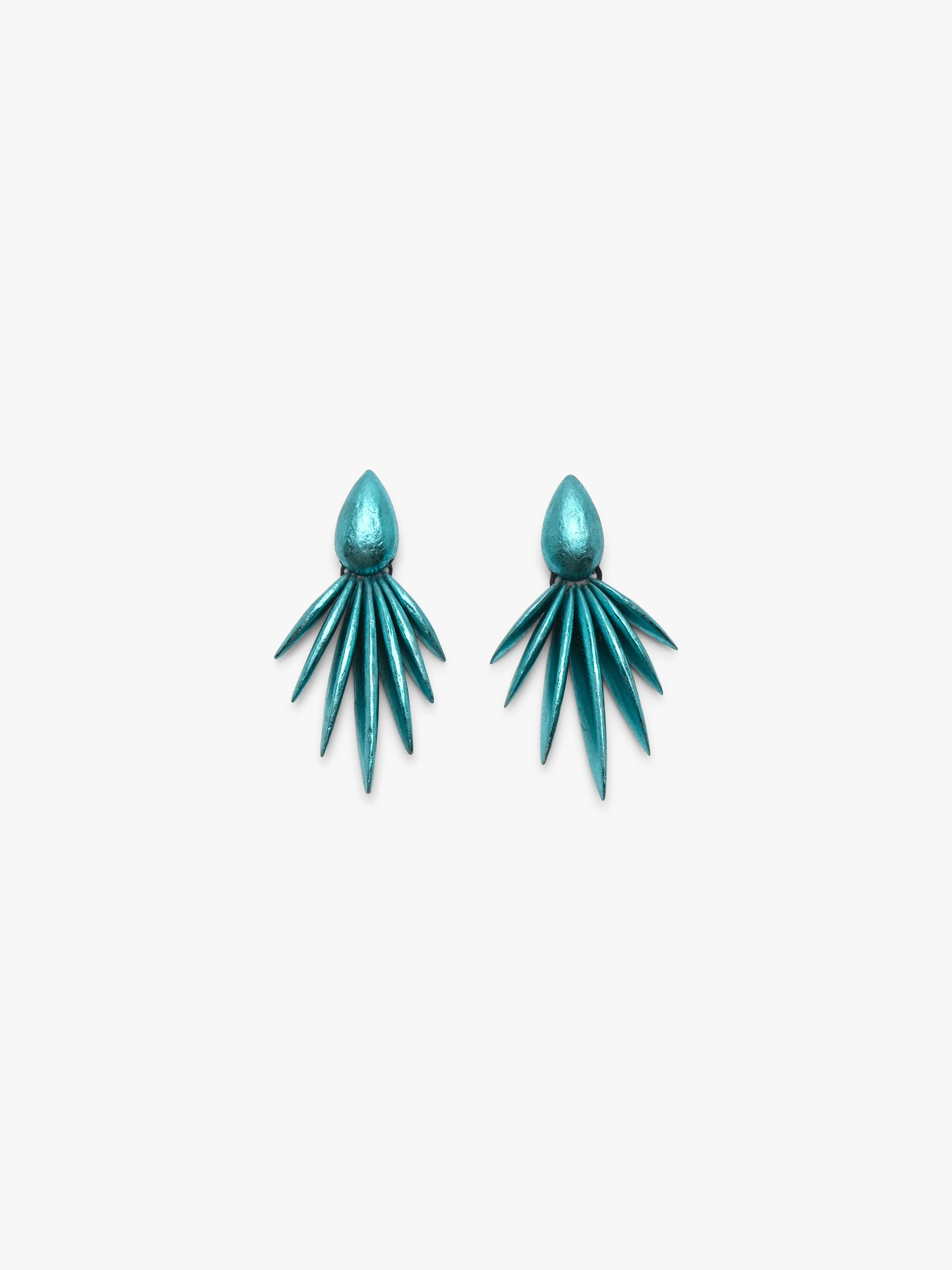 Quasi earrings: acacia, bluefoil sold by Monies