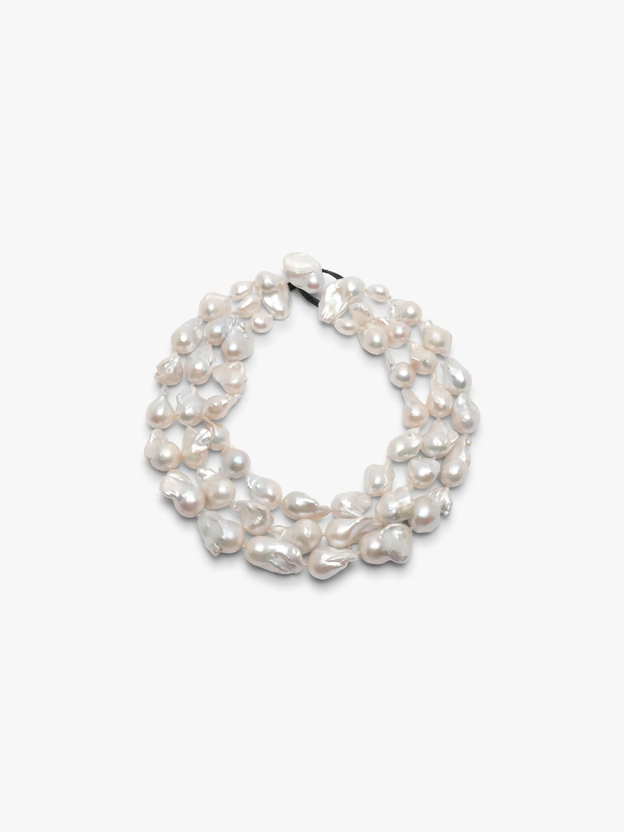 Necklace: baroque pearls sold by Monies