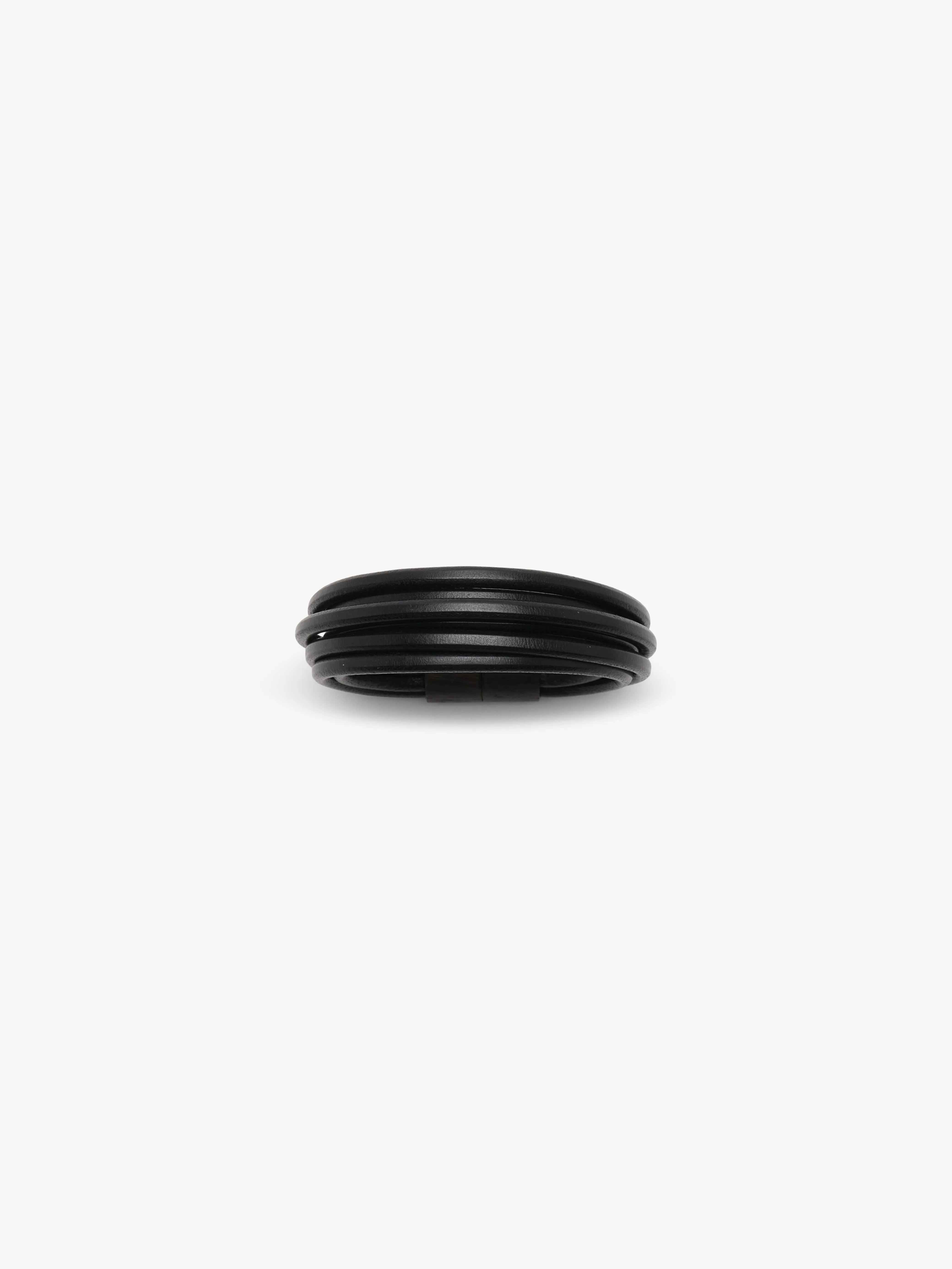 Mito bracelet: leather, bog oak sold by Monies product image thumbnail 3