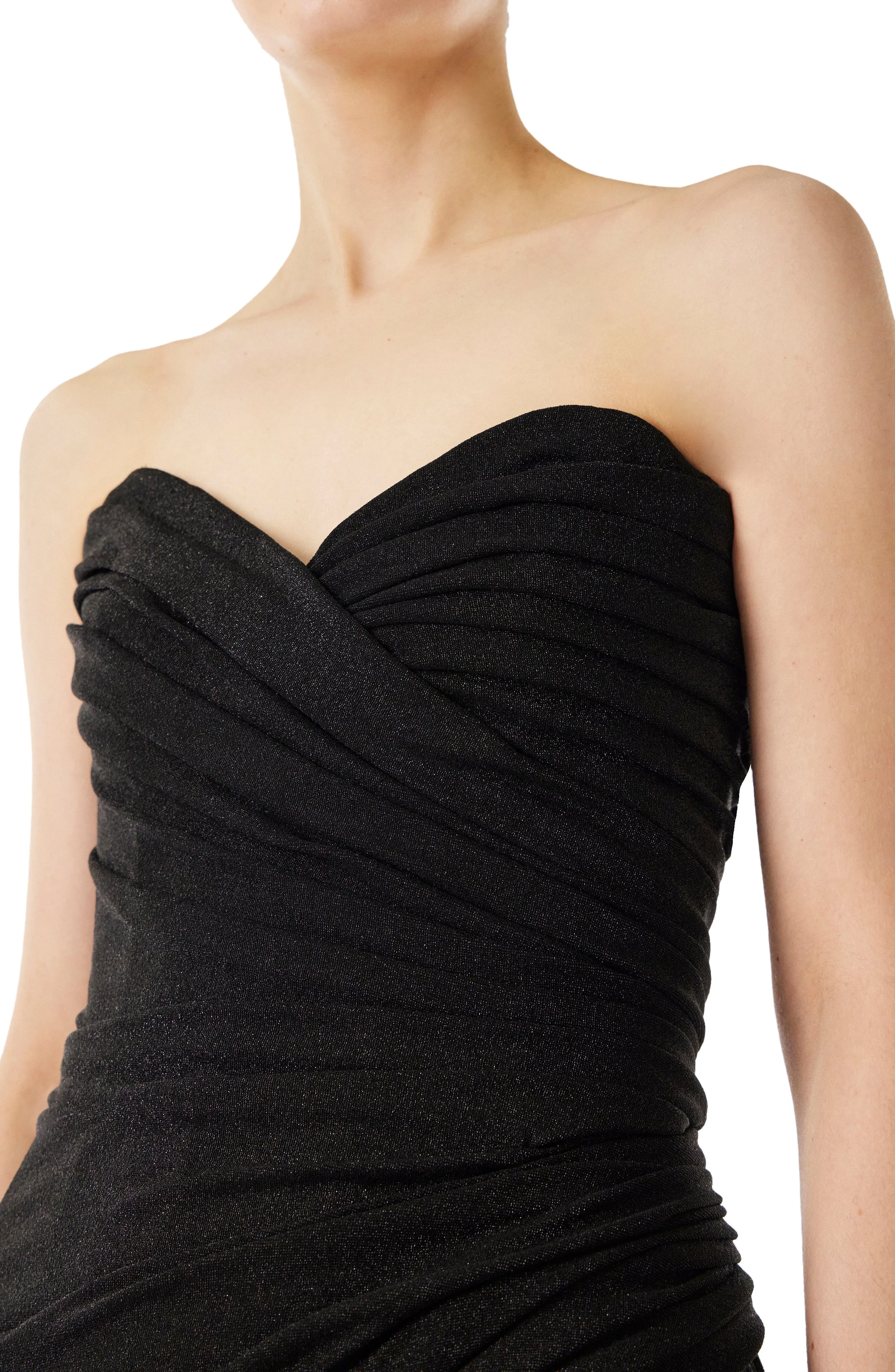 Strapless Glitter Knit Gown sold by Monique Lhuillier product image thumbnail 5