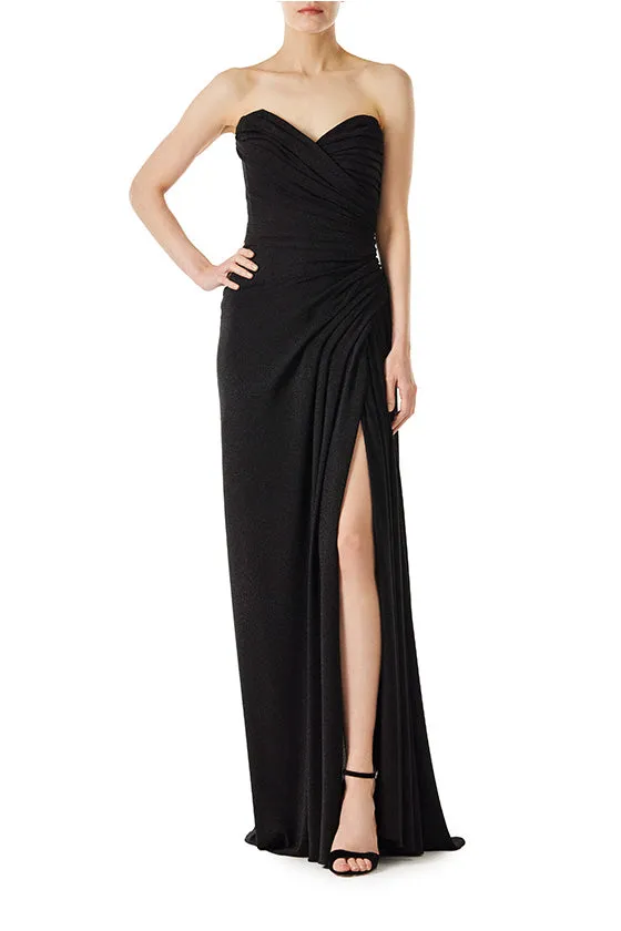 Strapless Glitter Knit Gown sold by Monique Lhuillier