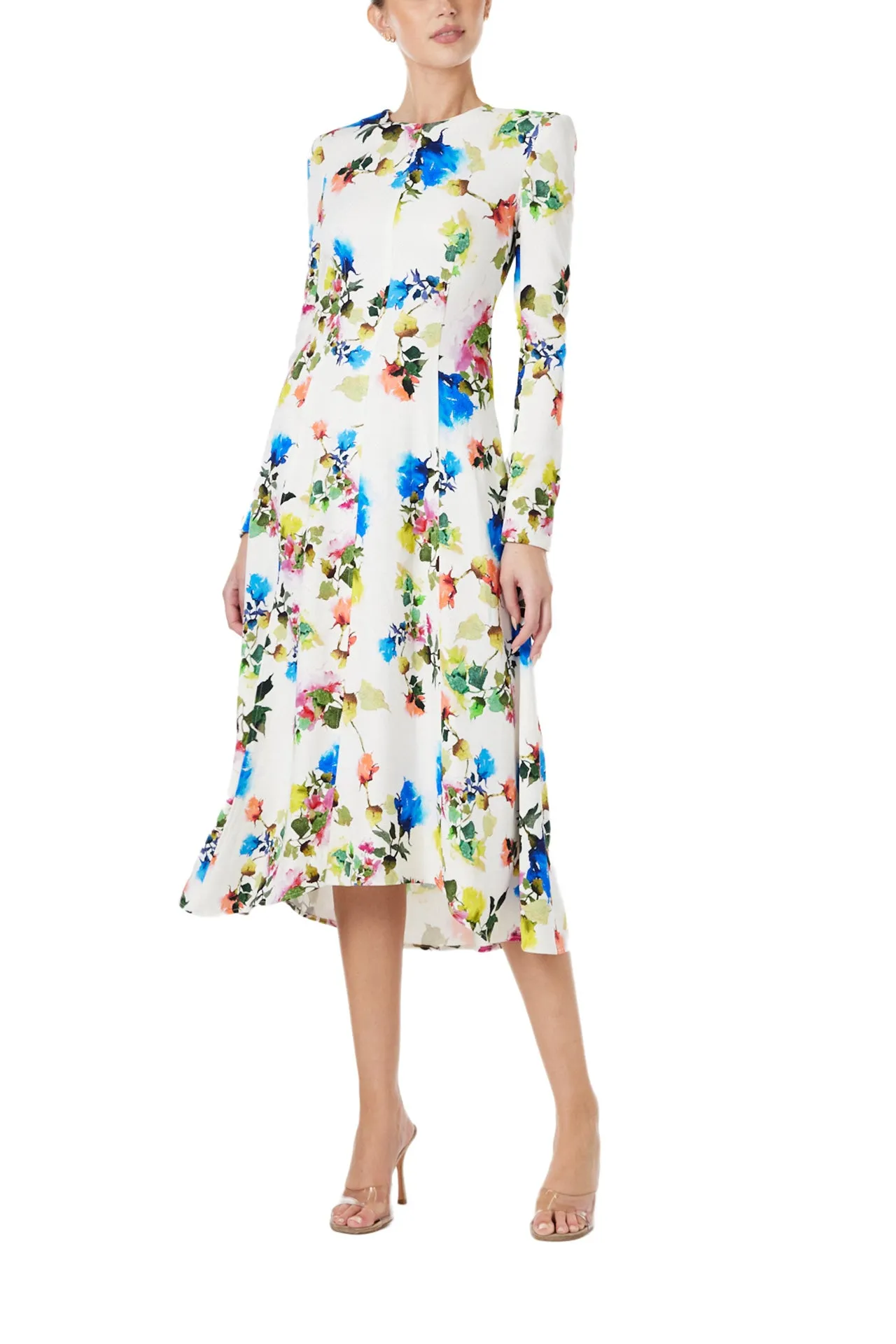 Floral Long Sleeve Day Dress sold by Monique Lhuillier