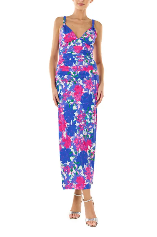 Sleeveless Floral Column Dress sold by Monique Lhuillier