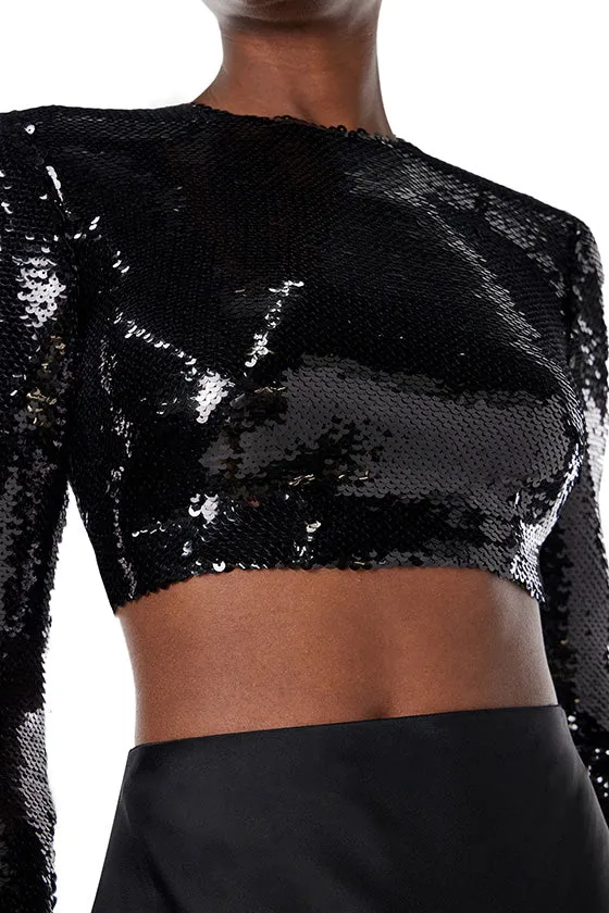 Sequin Cropped Top sold by Monique Lhuillier product image thumbnail 2