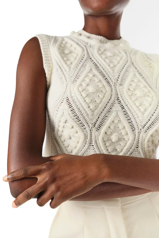 Cable Knit Crop Tank sold by Monique Lhuillier