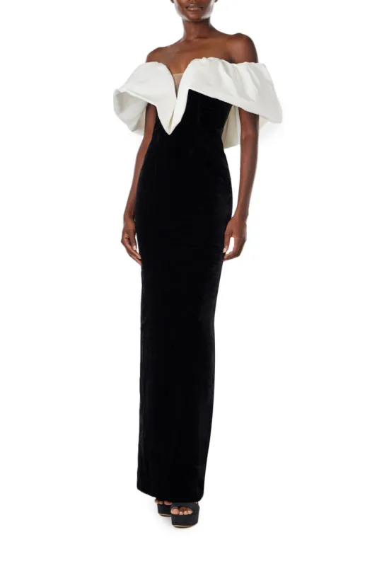 Off-the-Shoulder Column Gown sold by Monique Lhuillier
