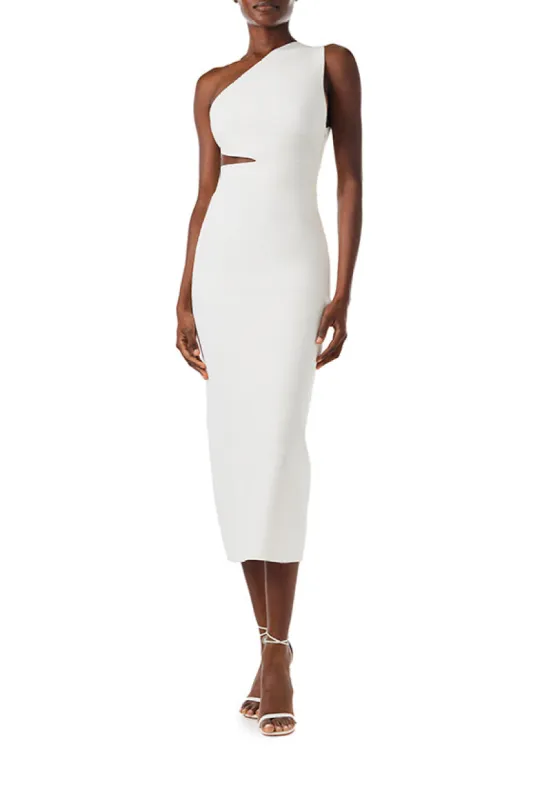 One Shoulder Knit Midi Dress sold by Monique Lhuillier