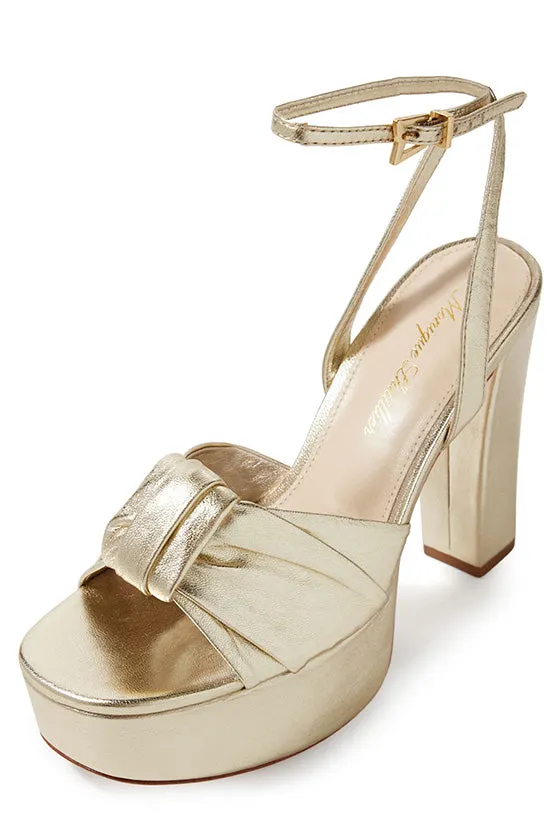 Kris Metallic Leather Platform sold by Monique Lhuillier product image thumbnail 4