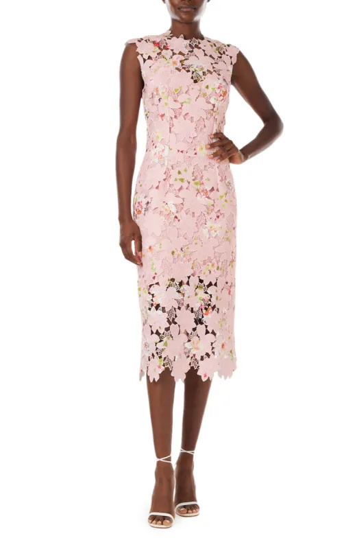 Printed Lace Day Dress sold by Monique Lhuillier