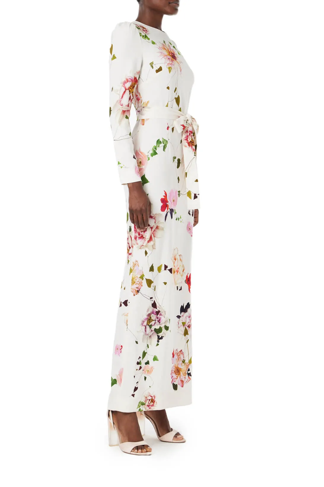 Long Sleeve Floral Dress sold by Monique Lhuillier product image thumbnail 2