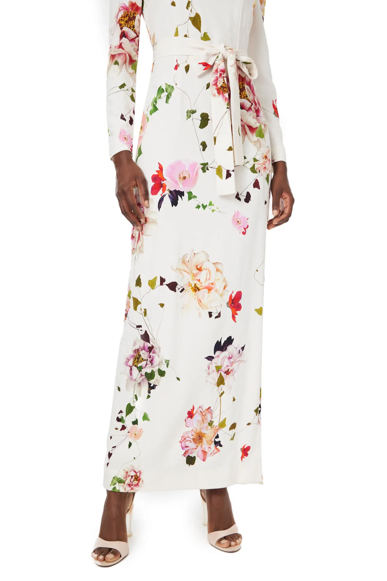 Long Sleeve Floral Dress sold by Monique Lhuillier product image thumbnail 5