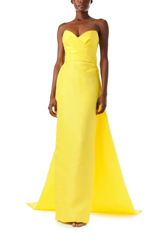 Strapless Gazar Gown with Train made by Monique Lhuillier