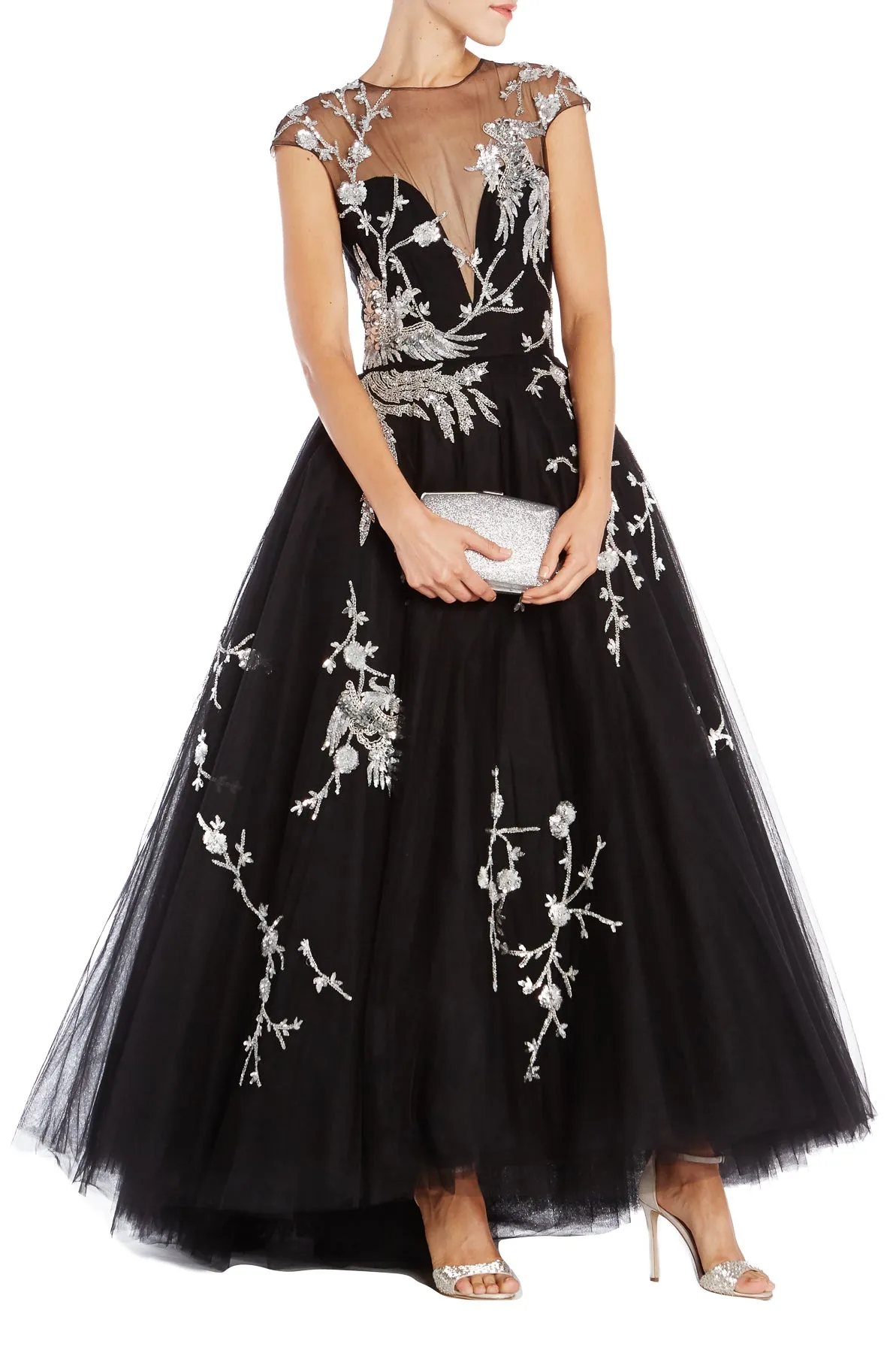 Embroidered High Low Gown sold by Monique Lhuillier