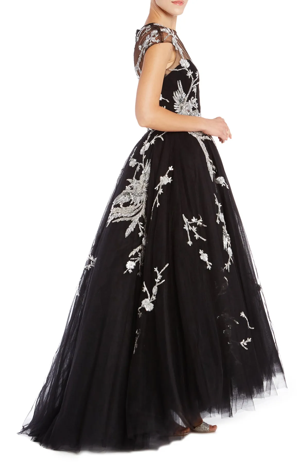 Embroidered High Low Gown sold by Monique Lhuillier product image thumbnail 2