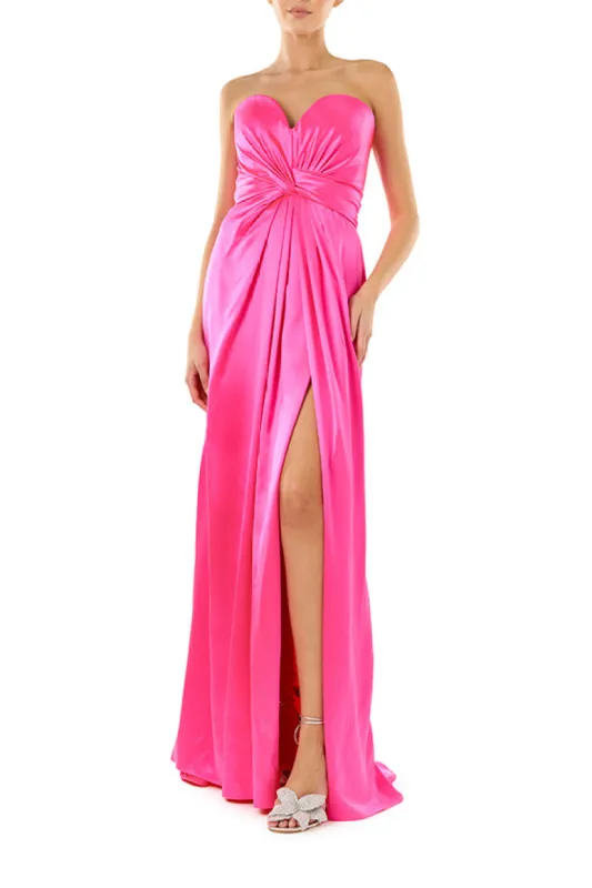 Strapless Draped Satin Gown sold by Monique Lhuillier