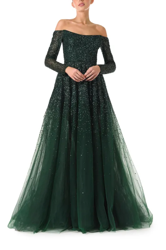 Off The Shoulder Embroidered Ball Gown sold by Monique Lhuillier