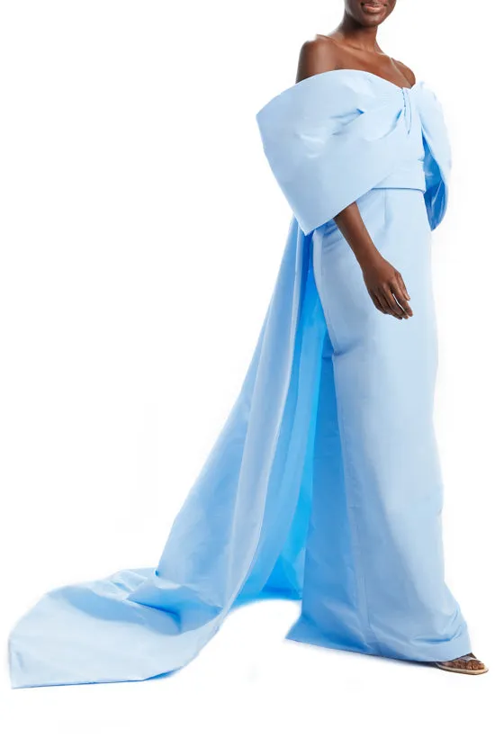 Off-the-Shoulder Sky Blue Gown sold by Monique Lhuillier product image thumbnail 3