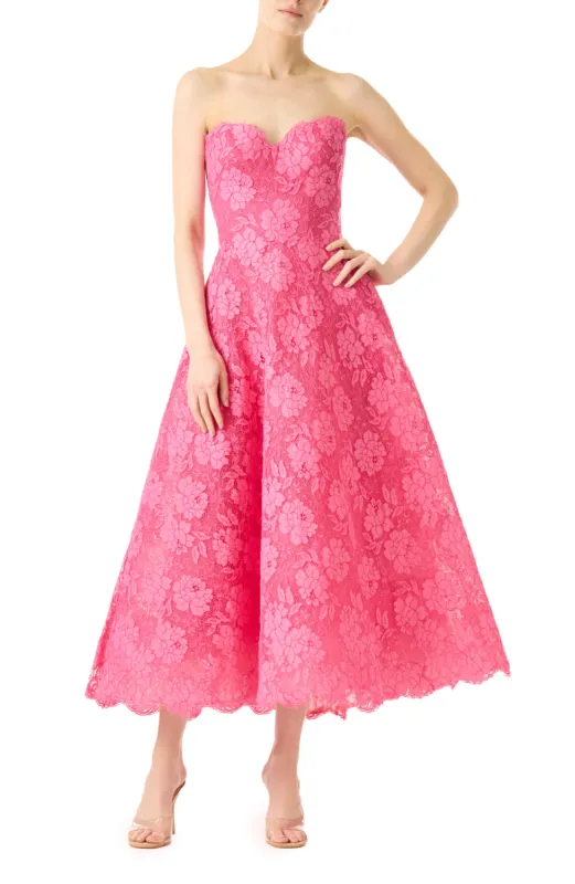 Full Skirted Lace Cocktail Dress sold by Monique Lhuillier
