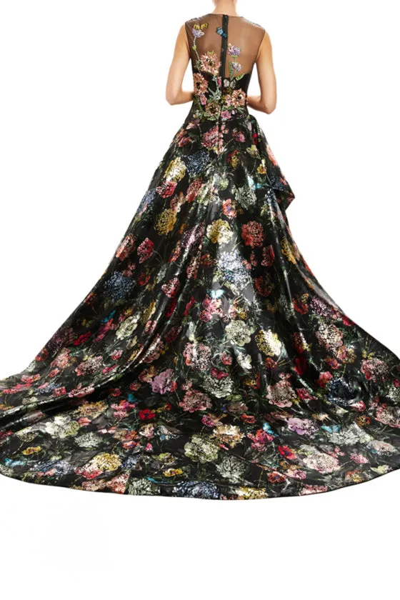 Sleeveless High-Low Ball Gown sold by Monique Lhuillier product image thumbnail 4