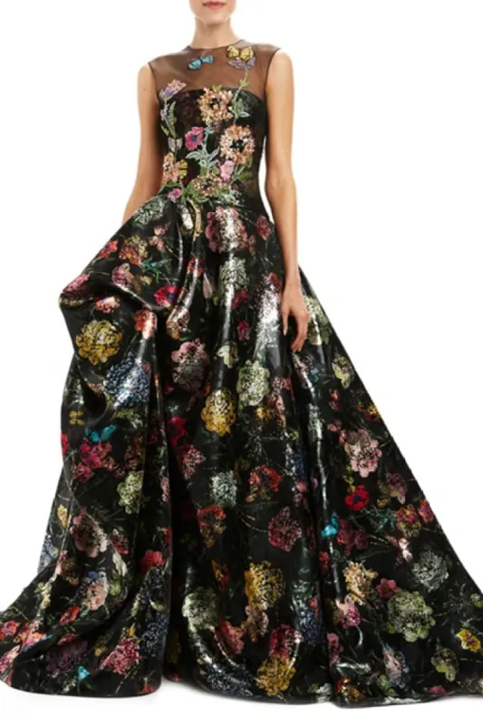 Sleeveless High-Low Ball Gown made by Monique Lhuillier