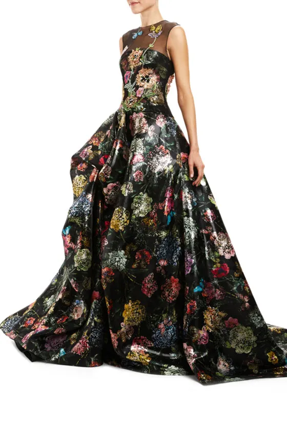 Sleeveless High-Low Ball Gown sold by Monique Lhuillier product image thumbnail 5