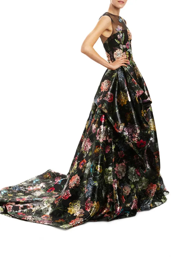 Sleeveless High-Low Ball Gown sold by Monique Lhuillier product image thumbnail 3