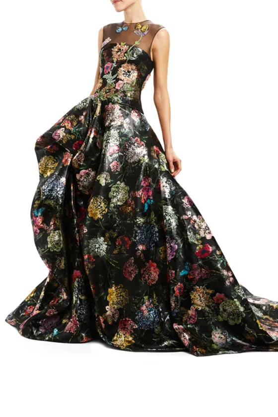 Sleeveless High-Low Ball Gown sold by Monique Lhuillier product image thumbnail 2