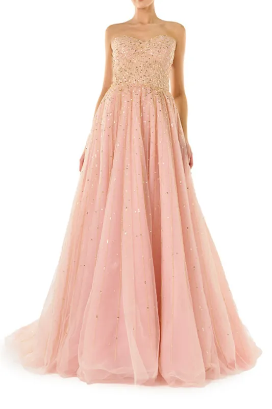 Strapless Embroidered Ball Gown sold by Monique Lhuillier