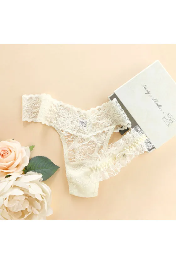 Chérie Thong & Garter Set sold by Monique Lhuillier product image thumbnail 5