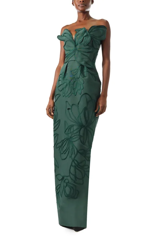 Floral Embroidered Column Gown sold by Monique Lhuillier