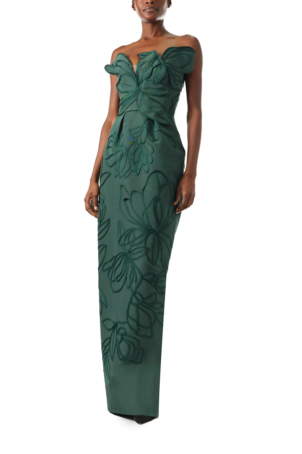 Floral Embroidered Column Gown sold by Monique Lhuillier
