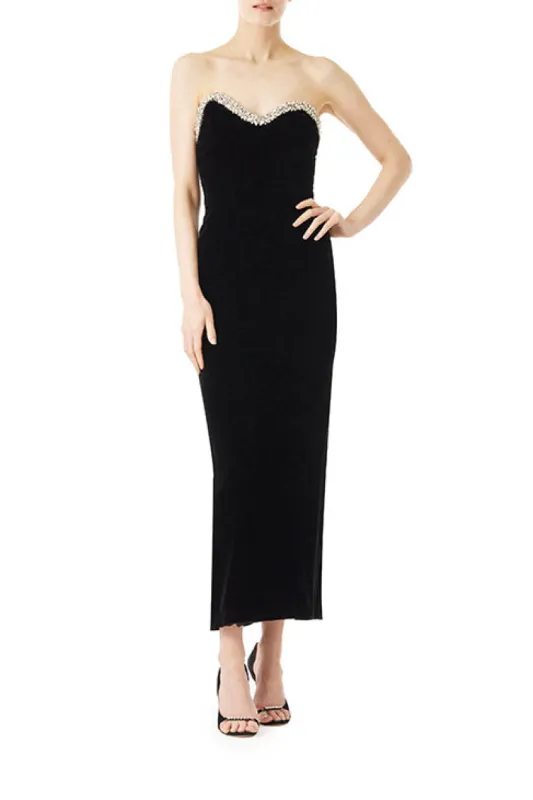 Strapless Velvet Column Dress sold by Monique Lhuillier