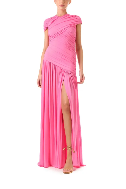 Draped Asymmetric Drop Waist Gown sold by Monique Lhuillier