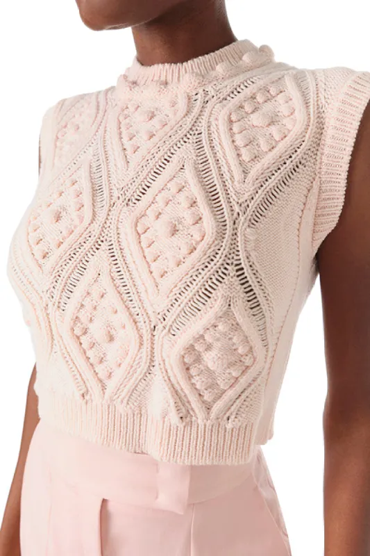 Cable Knit Crop Tank sold by Monique Lhuillier