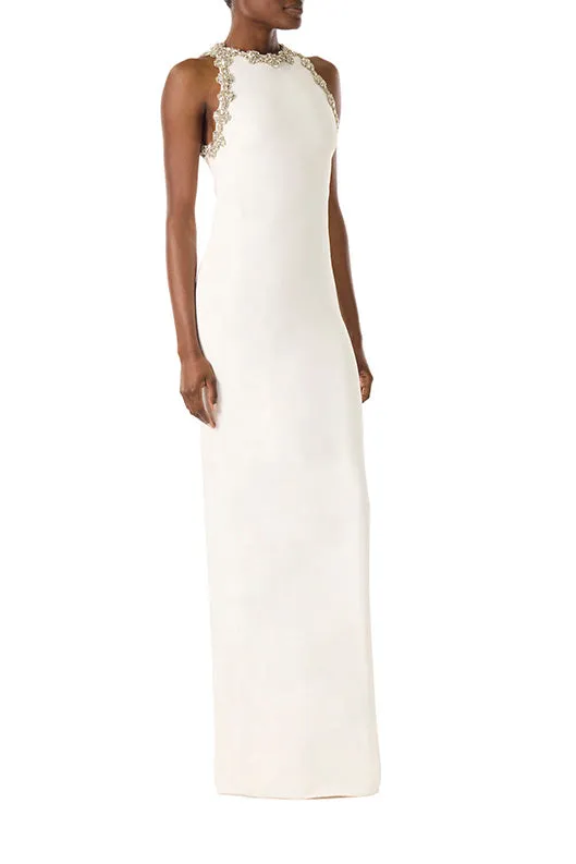 Sleeveless Jewel Neck Gown sold by Monique Lhuillier product image thumbnail 3