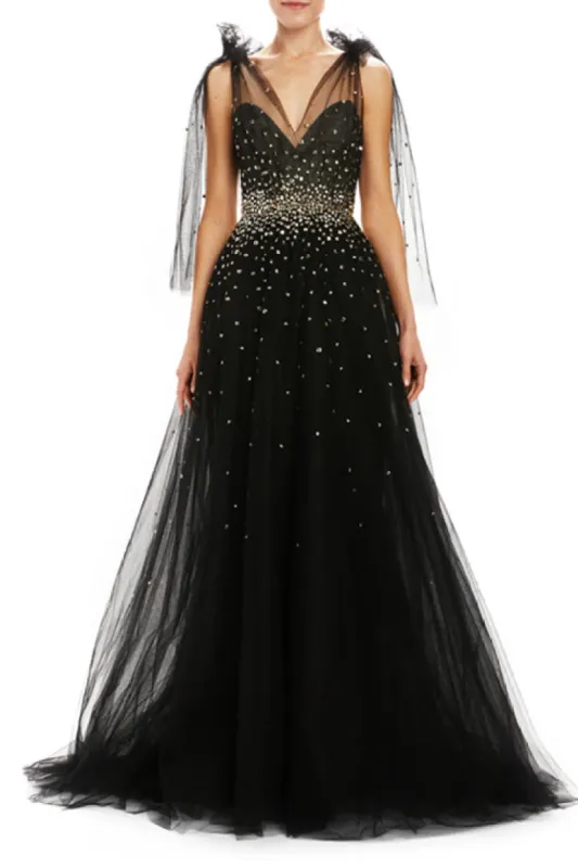 Gown with Bow Shoulder Ties sold by Monique Lhuillier