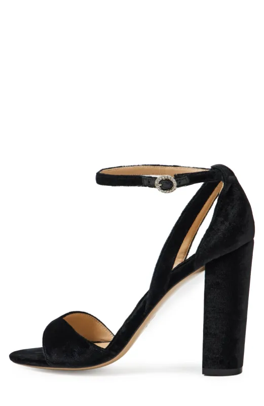 Ava Velvet Sandal sold by Monique Lhuillier