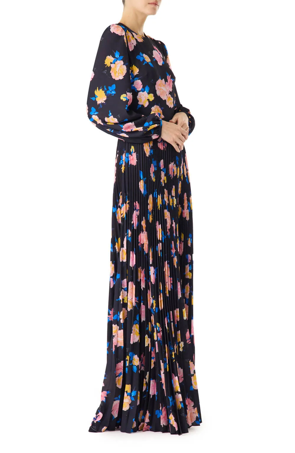 Floral Printed Long Sleeve Gown sold by Monique Lhuillier product image thumbnail 3