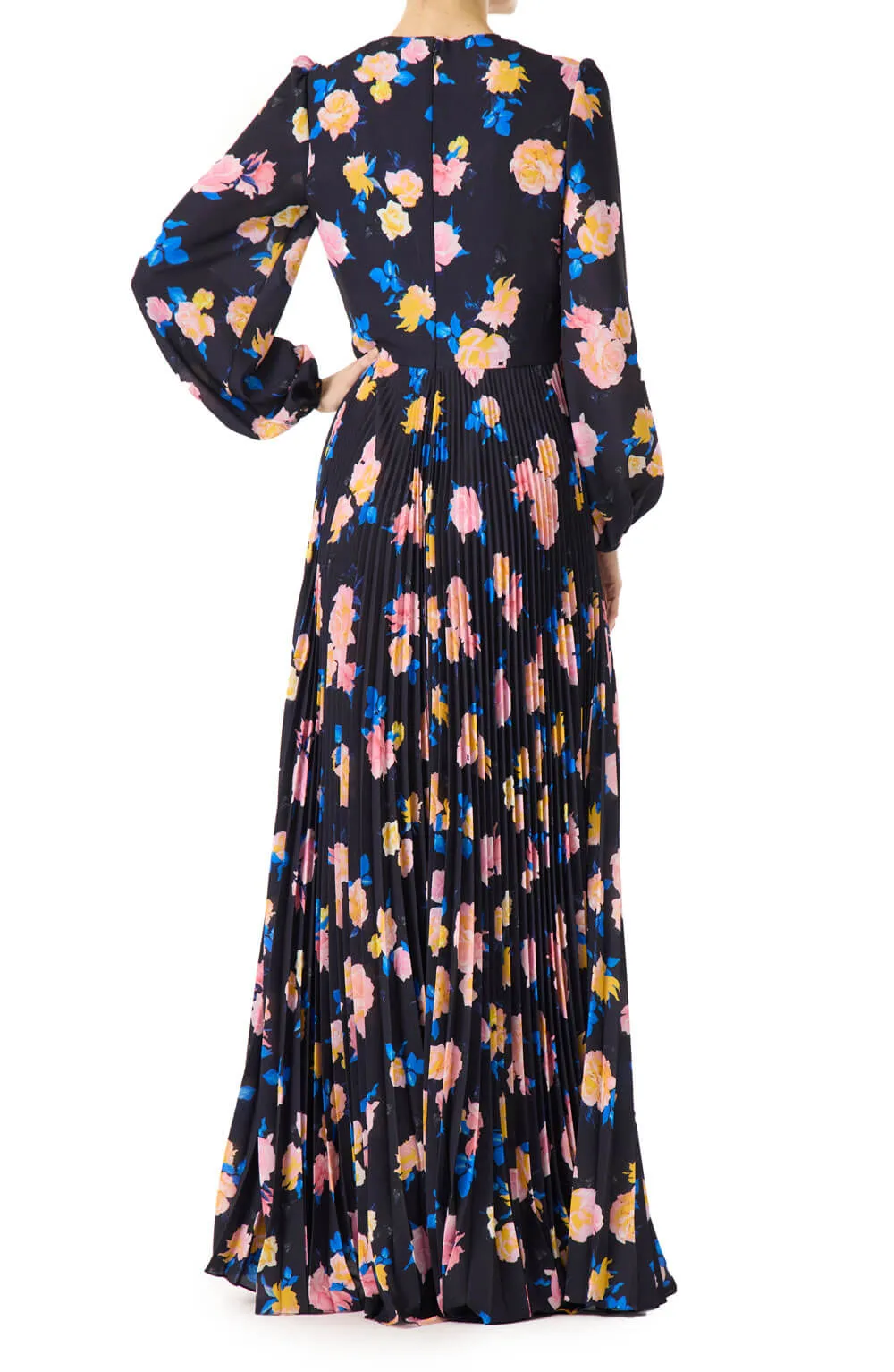 Floral Printed Long Sleeve Gown sold by Monique Lhuillier product image thumbnail 4