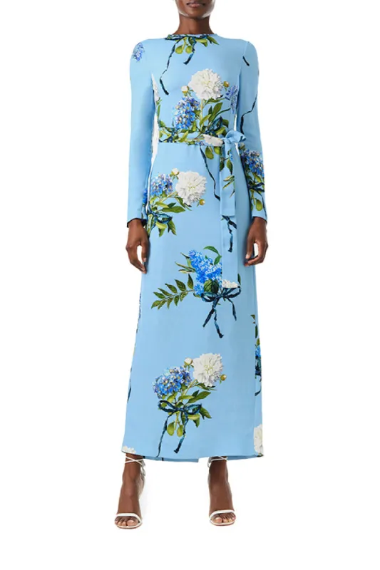 Long Sleeve Floral Sheath sold by Monique Lhuillier