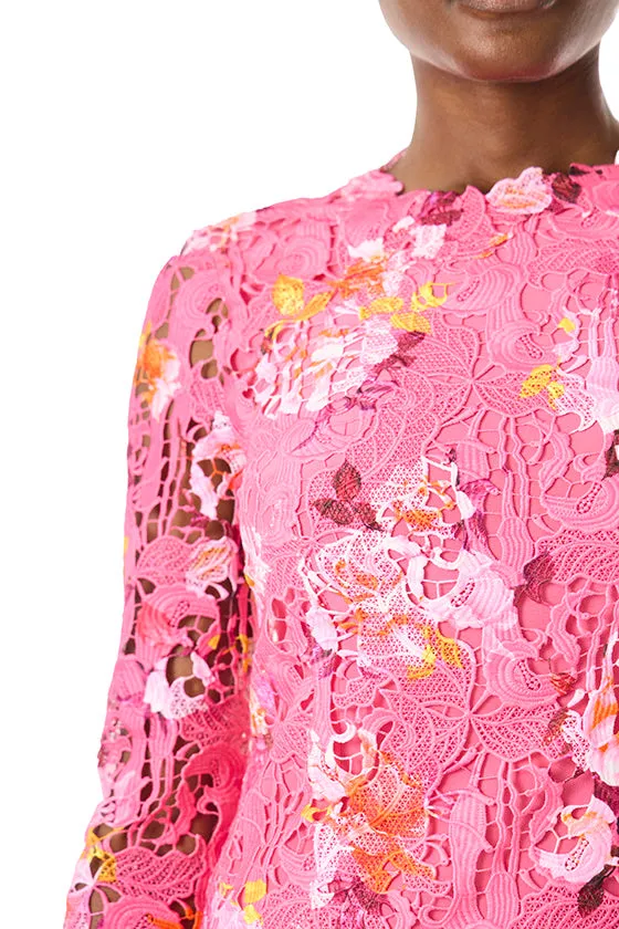 Floral Printed Lace Dress sold by Monique Lhuillier product image thumbnail 5