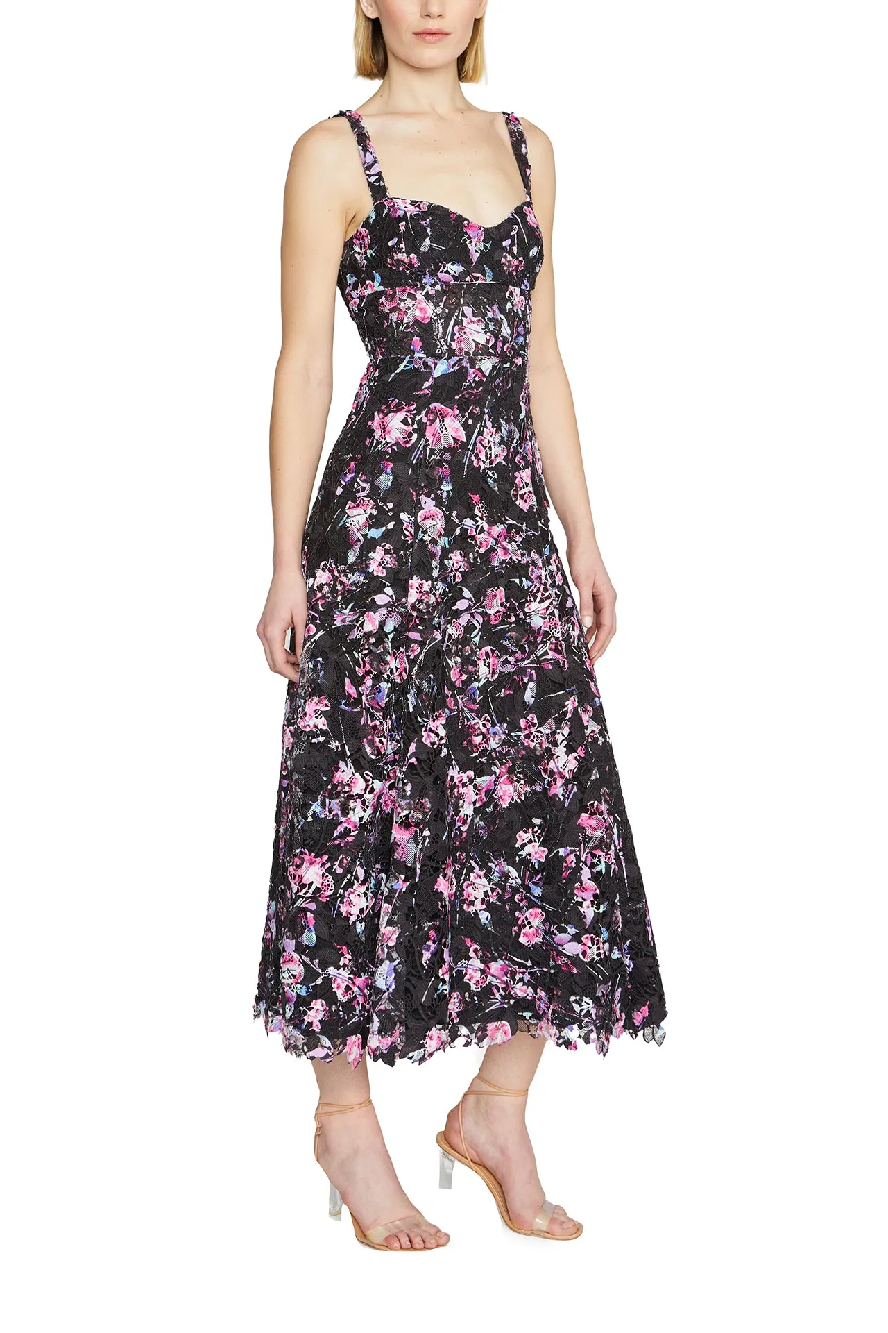 Floral Lace Midi Dress sold by Monique Lhuillier product image thumbnail 3