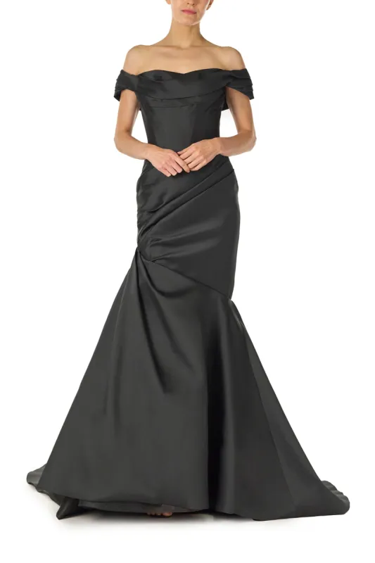 Off-The-Shoulder Draped Trumpet Gown sold by Monique Lhuillier