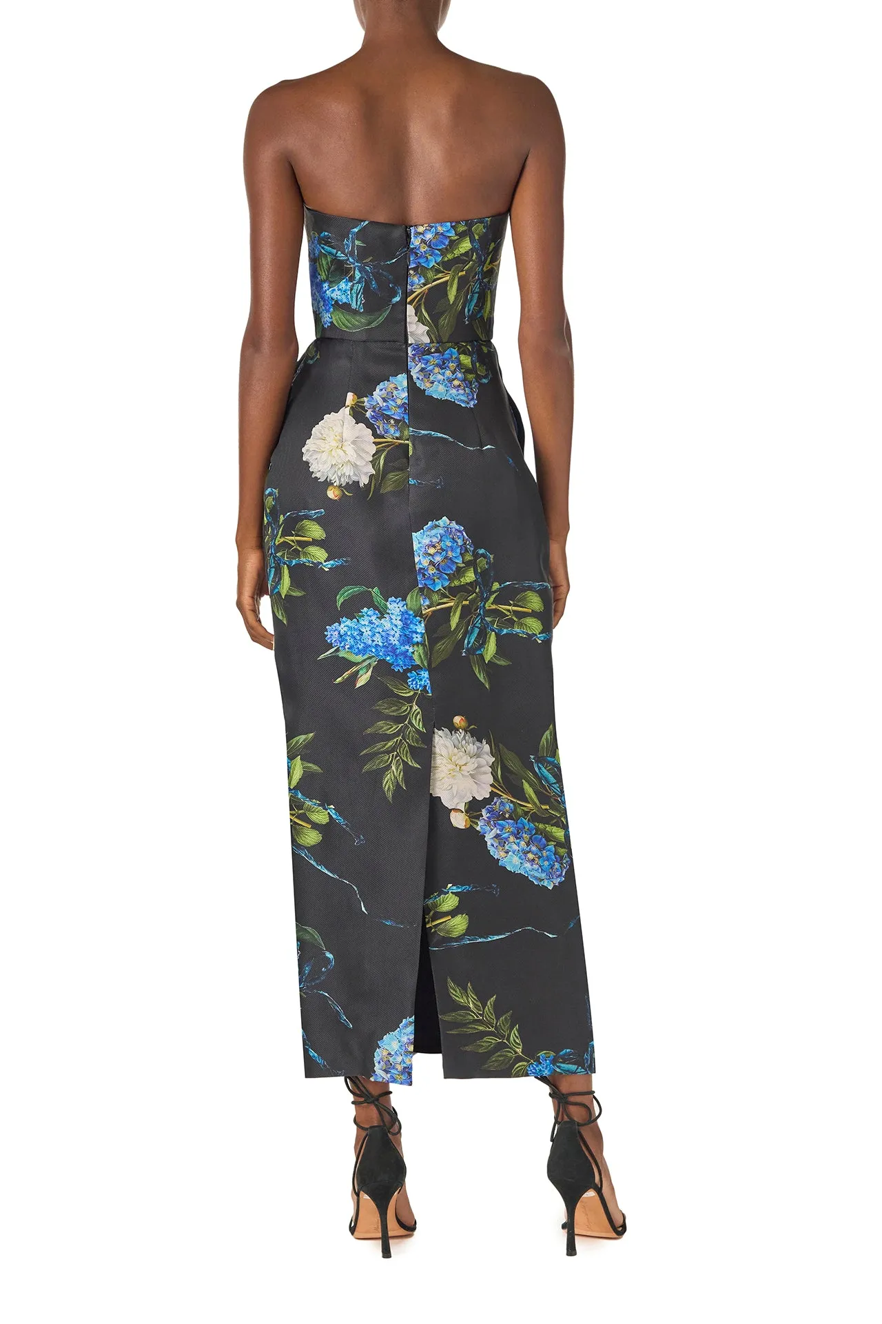 Tea Length Floral Gazar Gown sold by Monique Lhuillier product image thumbnail 5