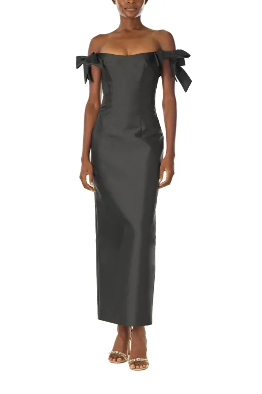 Off the Shoulder Bow Sleeve Sheath sold by Monique Lhuillier