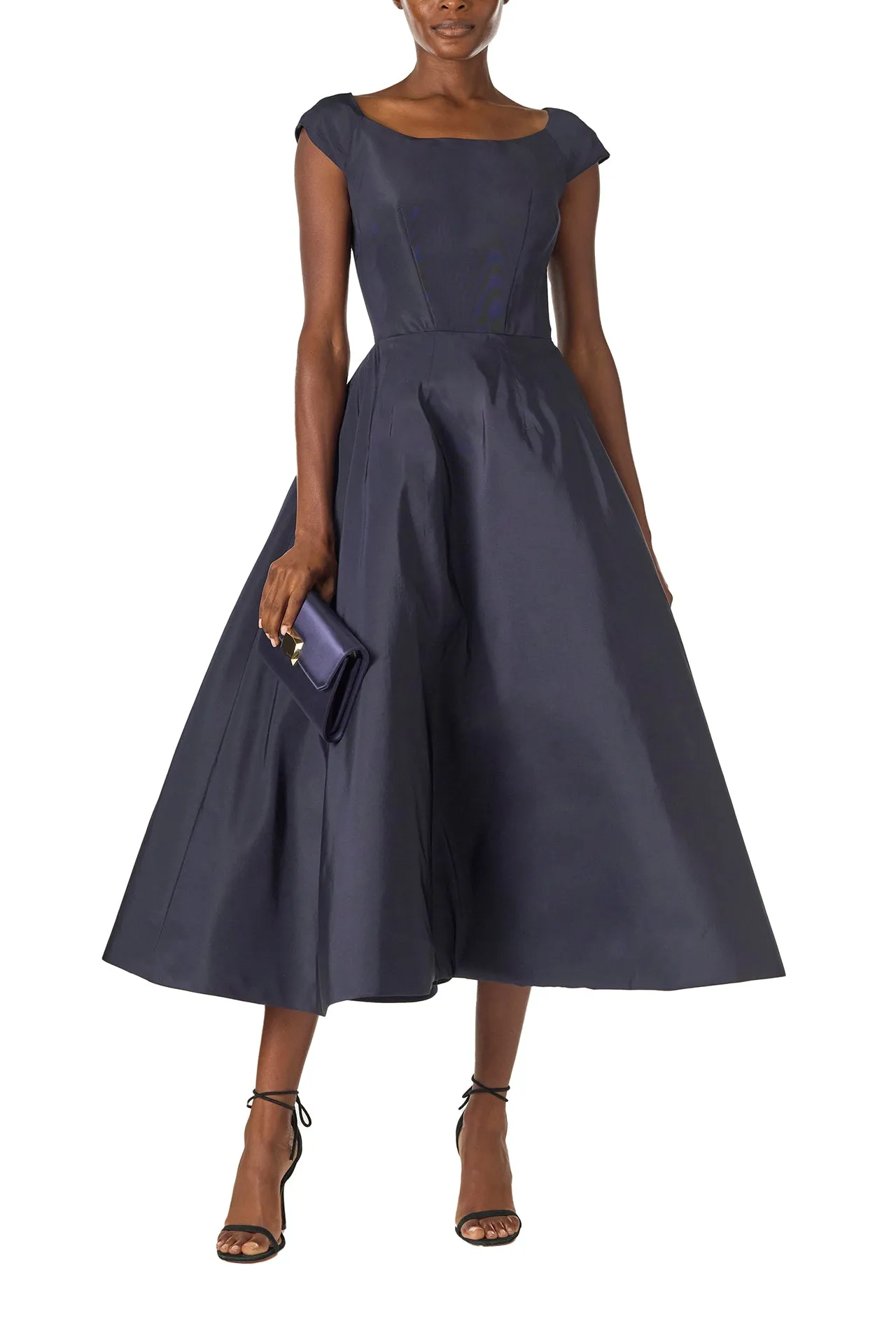 Bateau Neck Tea Length Dress sold by Monique Lhuillier product image thumbnail 3