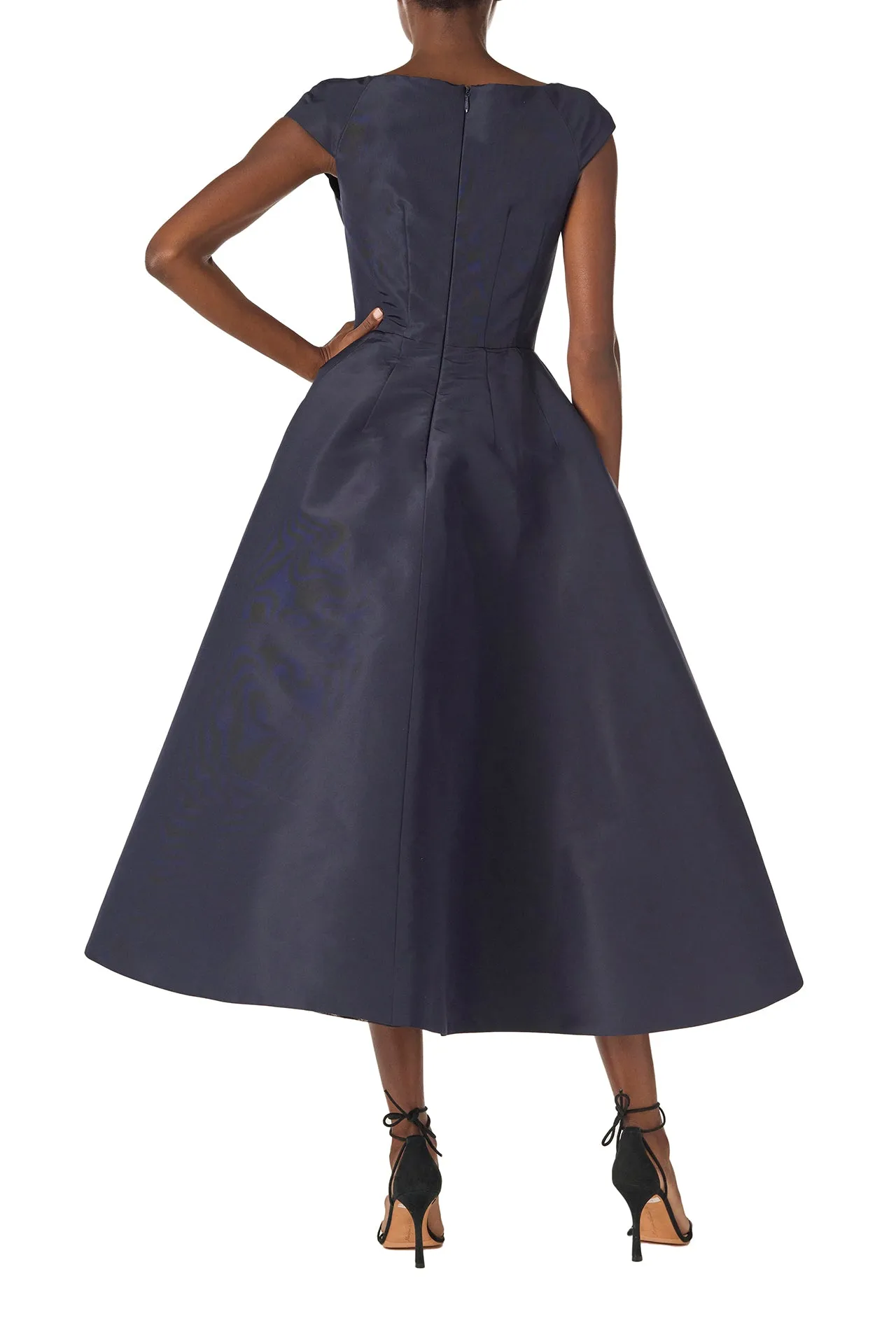 Bateau Neck Tea Length Dress sold by Monique Lhuillier product image thumbnail 5